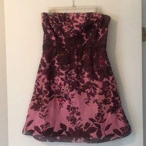 The Limited Floral strapless dress
